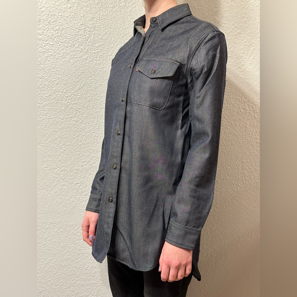 Pendleton/Levi’s 100% Wool Indigo Long Button-Up Shirt (Size: Women’s XS)